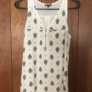 White paisley detailed blouse from Express